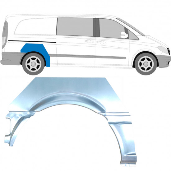 Aizmugurējā arka priekš Mercedes Vito 2003-2010 / Labā 5884