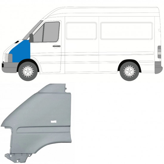 Priekšējais spārns priekš Volkswagen LT 1996-2005 / Kreisā 8959