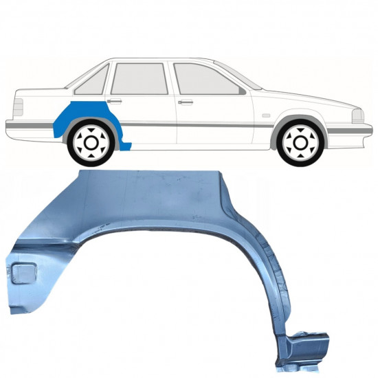 Aizmugurējā arka priekš Volvo 850 1991-1997 / Labā 8295