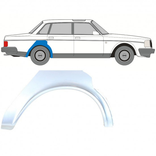 Aizmugurējā arka priekš Volvo 240 1979-1993 / Labā 8289