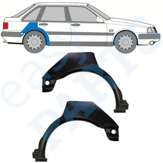 Aizmugurējā arka priekš Volvo 440 460 1988-1997 / Kreisais+Labais / Komplekts 10453