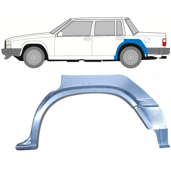 Aizmugurējā arka priekš Volvo 740 1982-1992 / Kreisā 8292