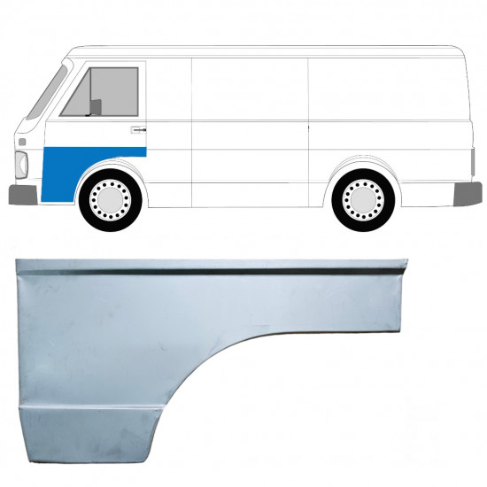 Priekšpuse durvju panelis priekš Volkswagen LT 1975-1996 / Kreisā 7947