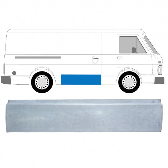 Bīdāmo durvju apakšējā loksne priekš Volkswagen LT 1975-1996 / Labā 9008