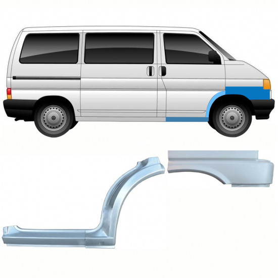 Slieksnis + priekšējā riteņa arka + priekšējā spārna daļa priekš VW Transporter T4 1990- / Labā / Komplekts 10039