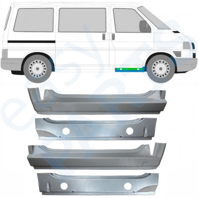 Priekšējais iekšējais un ārējais slieksnis priekš VW Transporter T4 1990-2003 / Komplekts 9907