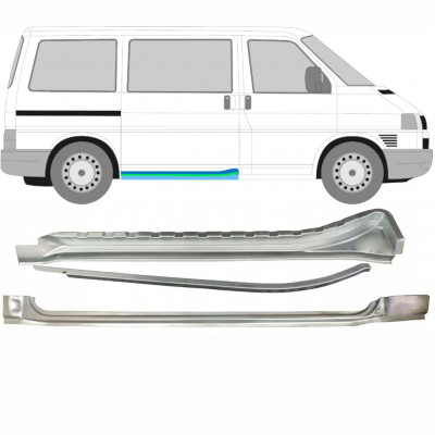 Bīdāmo durvju slieksnis priekš VW Transporter T4 1990-2003 / Labā / Komplekts 10289