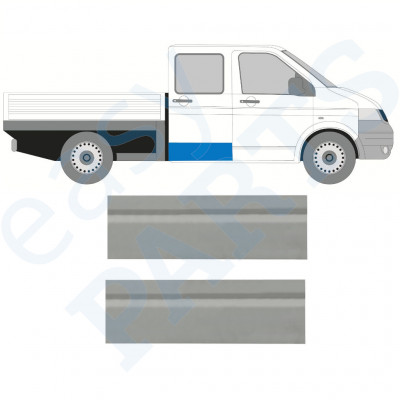 Aizmugurējo durvju ārējā daļa priekš VW Transporter T5 2003-2015 / Kreisais = Labais (simetrisks) / Dubultā kabīne / Komplekts 10265