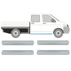Priekšējais un aizmugurējais slieksnis priekš Volkswagen Transporter T5 2003-2015 / Kreisais+Labais / Komplekts 9696