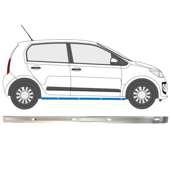 Iekšējais slieksnis priekš Volkswagen UP! 2011- / Labā 14857