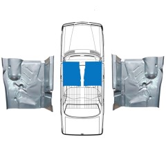 Priekšējā apakšējā plāksne priekš Mercedes W123 1975-1985 / Kreisais+Labais / Komplekts 9866