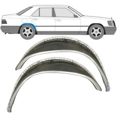 Aizmugurējā riteņa iekšējā arka priekš Mercedes E-Class W124 1984-1996 / Kreisais+Labais / Komplekts 9652