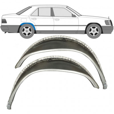 Aizmugurējā riteņa iekšējā arka priekš Mercedes W124 1984- / Kreisais+Labais / Komplekts 9652