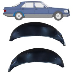 Aizmugurējā riteņa iekšējā arka priekš Mercedes S-Class W126 1979-1991 / Kreisais+Labais / Komplekts 10533