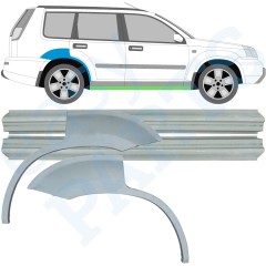 Slieksnis + aizmugurējā spārna daļa priekš Nissan X-Trail 2001-2007 / Kreisais+Labais / Komplekts 9638