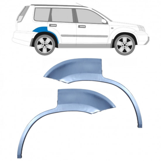 Aizmugurējā arka daļa maza priekš Nissan X-TRAIL 2001-2007 / Kreisais+Labais / Komplekts 10571