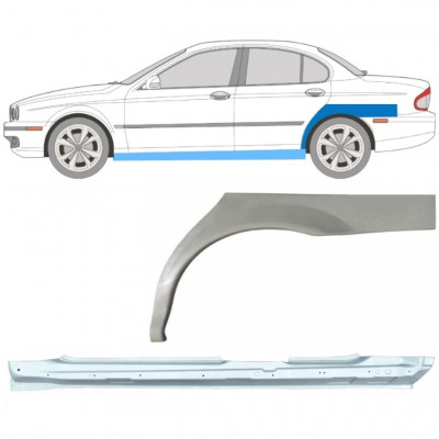 Slieksnis + aizmugurējā spārna daļa priekš Jaguar X-Type 2001-2009 / Kreisā / Komplekts 12621