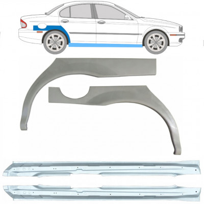 Slieksnis + aizmugurējā spārna daļa priekš Jaguar X-Type 2001-2009 / Komplekts 12622