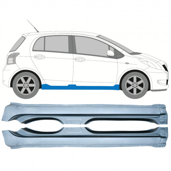 Slieksnis priekš Toyota Yaris 2006-2011 / Kreisais+Labais / Komplekts 10015