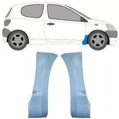 Priekšējā spārna daļa priekš Toyota Yaris 1999-2005 / Kreisais+Labais / Komplekts 9736