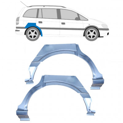 Aizmugurējā arka priekš Opel Zafira 1999-2005 / Kreisais+Labais / Komplekts 9403