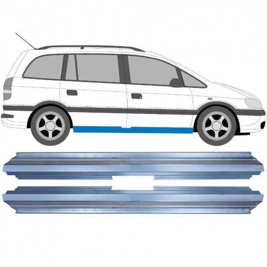 Slieksnis priekš Opel Zafira 1999-2005 / Kreisais = Labais (simetrisks) / Komplekts 9714