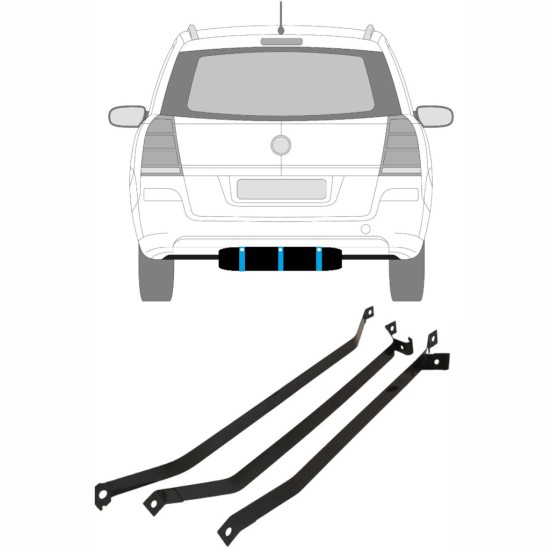Degvielas tvertnes kronšteini priekš Opel Zafira B 2005-2012 16026