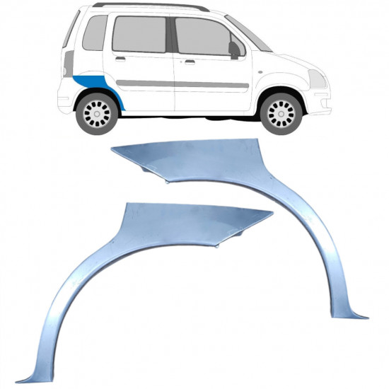 Aizmugurējā arka priekš Opel Agila 2001-2008 / Kreisais+Labais / Komplekts 10094