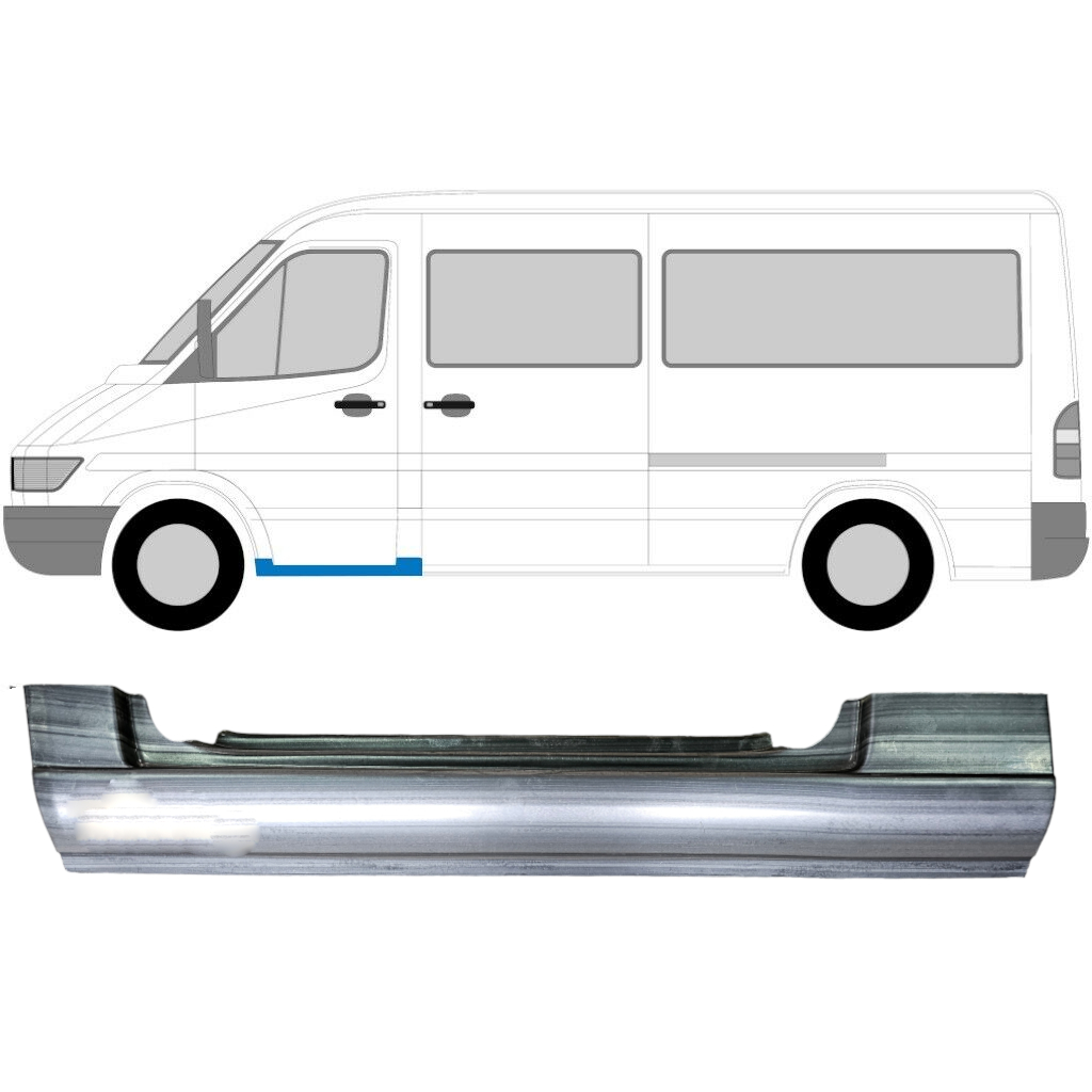 Priekšpuse Durvju Slieksnis Priekš Mercedes Sprinter 1995-2006 / Kreisā 5813